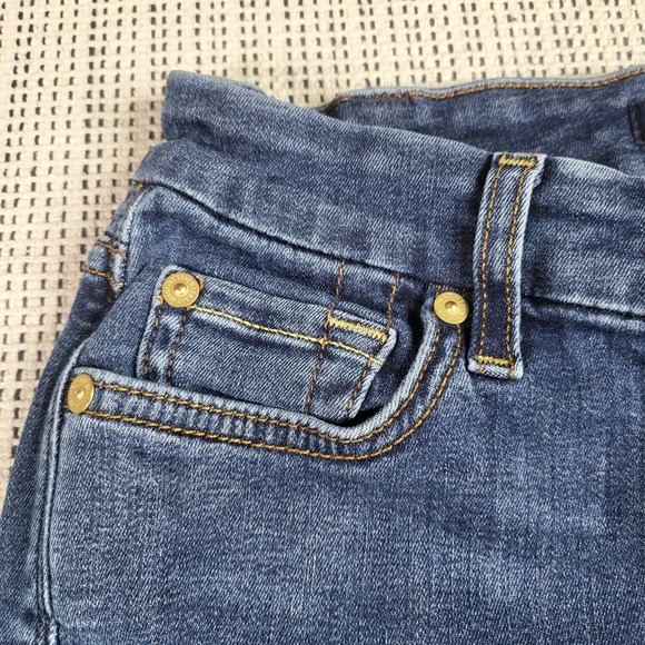 7 For All Mankind Jeans Womens 25 Straight Leg Stretch Denim Classic Pockets - Picture 4 of 13